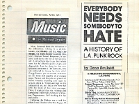 ANGRY SAMOANS Metal Mike Scrapbook 1981 – P.J. Galligan on Lead Guitar Page 5